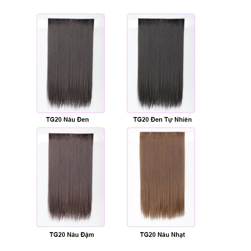 Tóc giả nữ thẳng Pohanu kẹp tóc giả 6 phím phong cách Hàn Quốc TG20