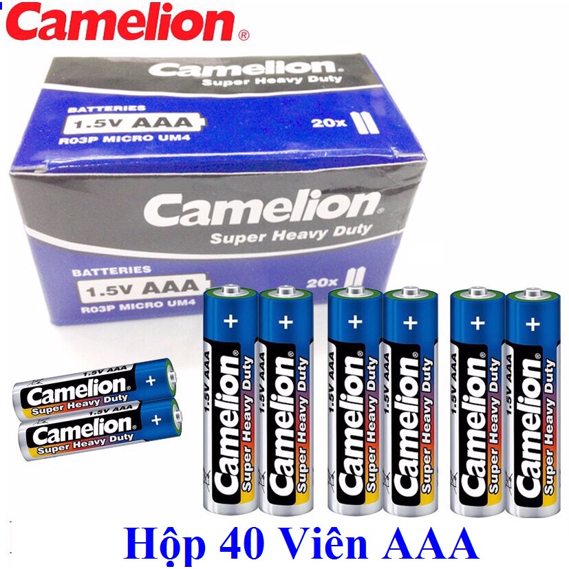 Hộp 40 Viên Pin Tiểu AAA (3A) Camelion Super Heavy Duty Battery 1.5V