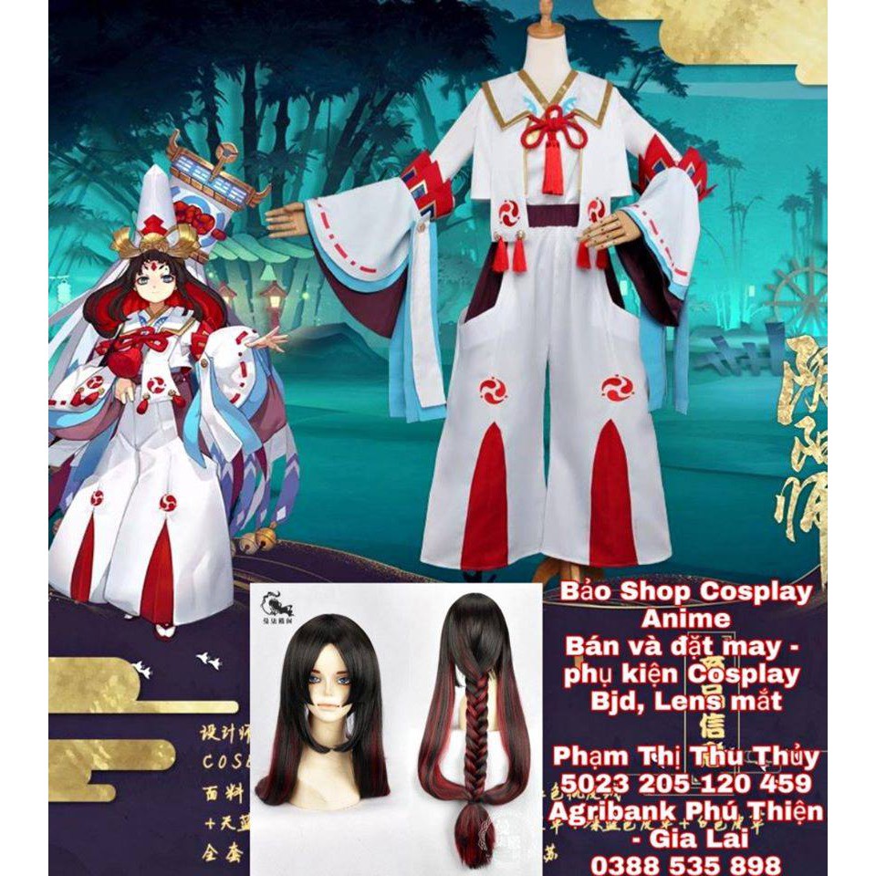 [Có Sẵn] Costume và Wig Cosplay Shiro Douji ( Quần Áo Nhân Vật Bạch Đồng Tử ) + Tặng Quà. Có Bán Lẻ - Âm Dương Sư