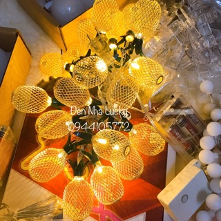 🍍Dây đèn LED 20 trái dứa thơm ngon độc lạ trang trí phòng ngủ lung linh ấm áp