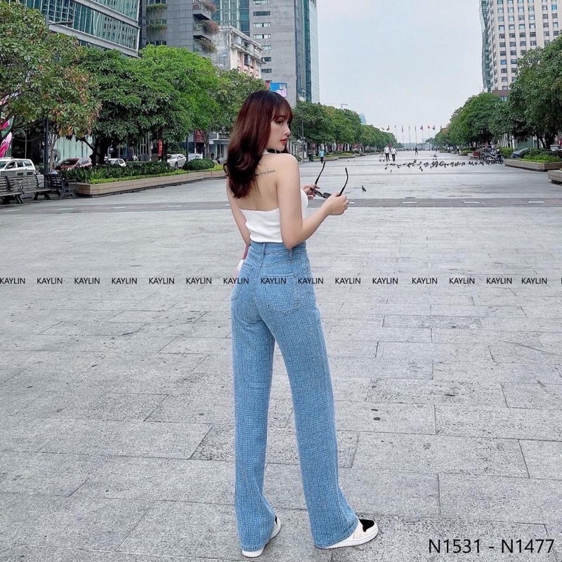 Áo crotop len mongtoghi kiểu yếm cổ bẻ hàng khuy