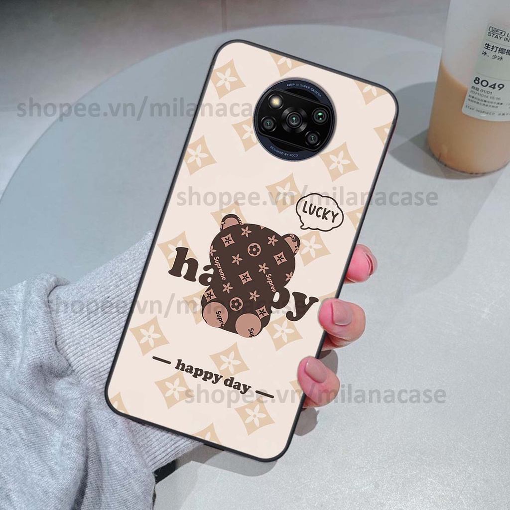 Ốp Xiaomi Poco X3 / Poco X3 Pro gấu be@rBrick gấu Teddy Kaws siêu đẹp, phong cách, cá tính