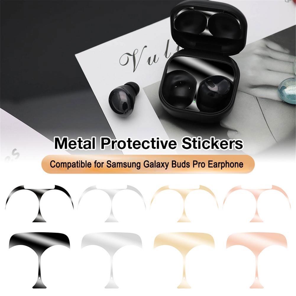 Miếng Dán Kim Loại Chống Bụi Bảo Vệ Cho Hộp Sạc Tai Nghe Galaxy Buds Pro