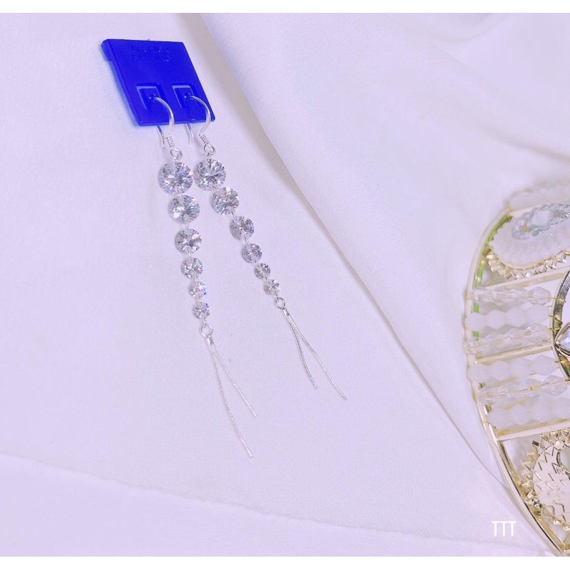 BÔNG TAI TREO ĐÁ DÁNG DÀI CỰC SANG CHẢNH BẠC TA