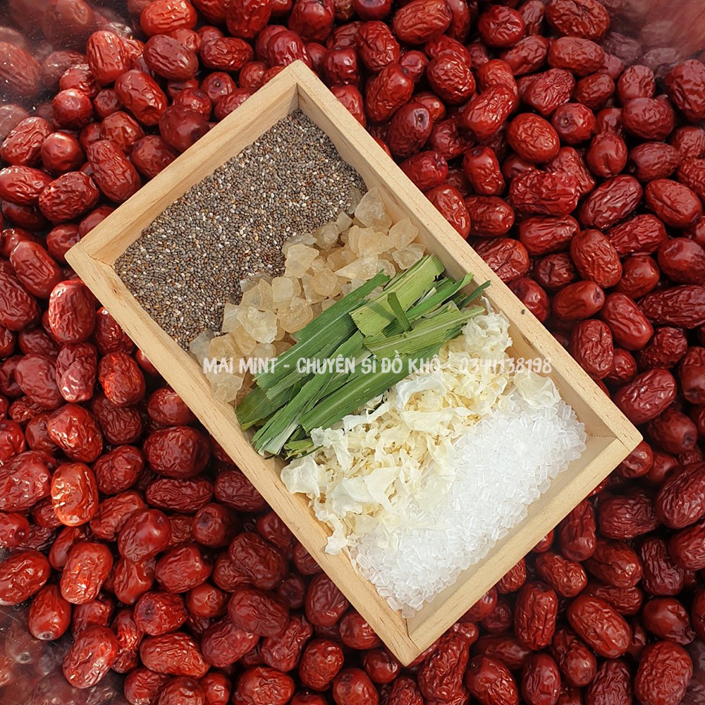 Mủ Trôm Hạt Chia &amp; Nấm Tuyết ( Nấu 4 - 5 Lít )