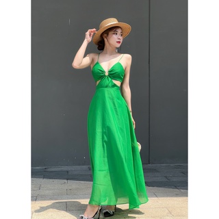 Đầm mini dây khoen cut eo Joven