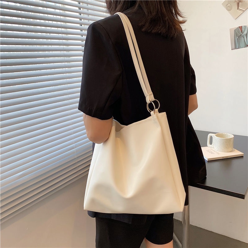 Túi tote cỡ lớn phong cách Hàn Quốc hợp thời trang dễ phối đồ IELGY