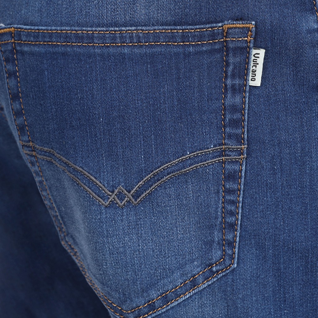 Quần jean nam dáng slim chất liệu cao cấp 1002 màu xanh dương - quần bò nam Vulcano