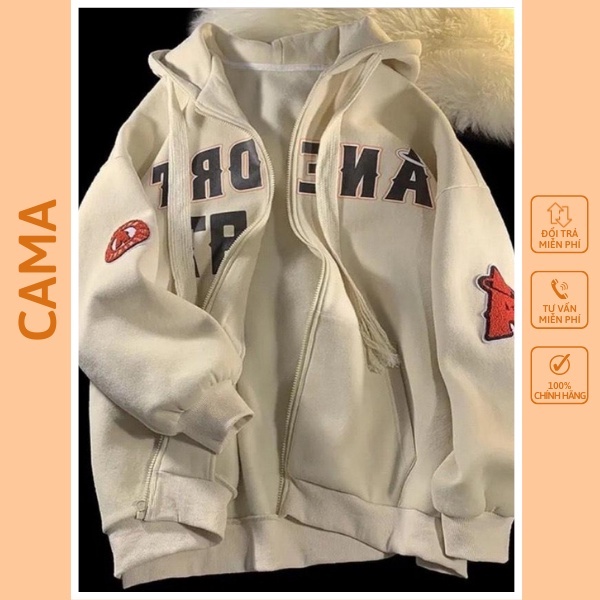Áo khoác nỉ nữ hoodie form rộng cute hàn quốc CaMa Store M402