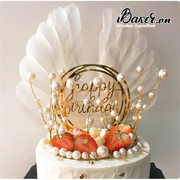 Cánh lông vũ trang trí bánh kem