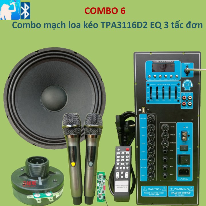 Mạch loa kéo 3 tấc TPA3116D2 5 cần EQ