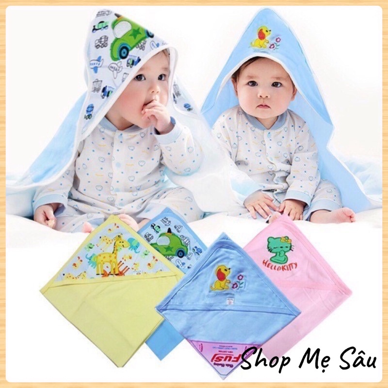 Chăn ủ mùa hè có mũ (Cotton 2 lớp)