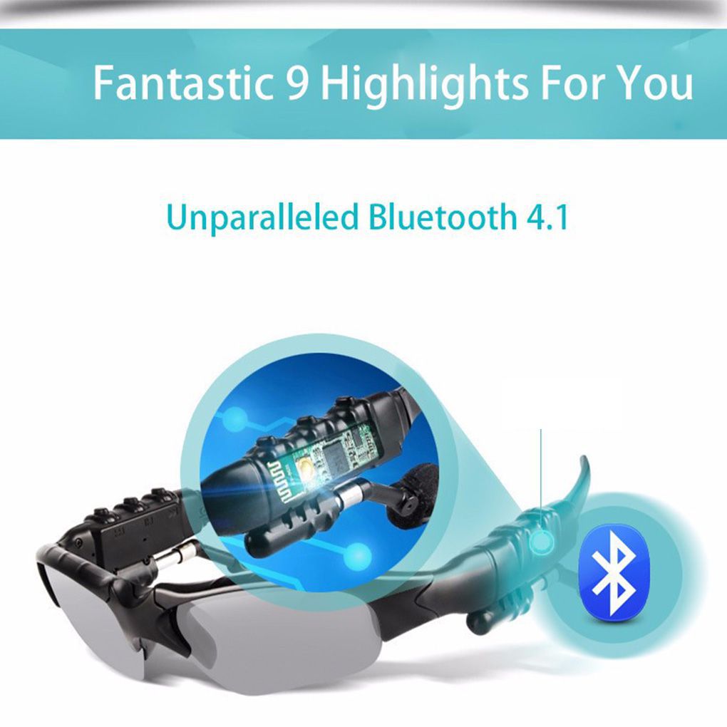 Kính Mát Thông Minh Kết Nối Bluetooth 4.1 Kèm Phụ Kiện