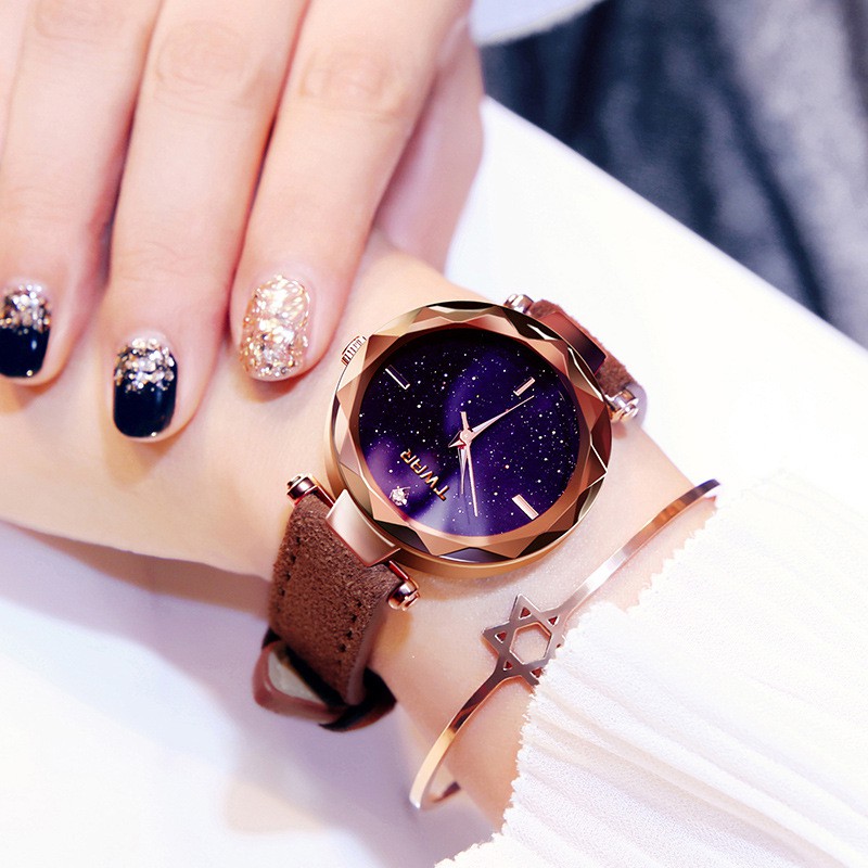 Đồng Hồ Nữ TWAR T66 Mặt Kim Sa Lấp Lánh thời trang 2019 | BigBuy360 - bigbuy360.vn