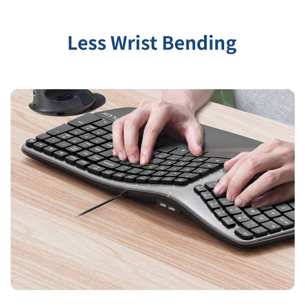 Bàn phím có dây Delux GM901U 107 phím kèm 2 hub 8m chuyên dụng cho Windows Mac