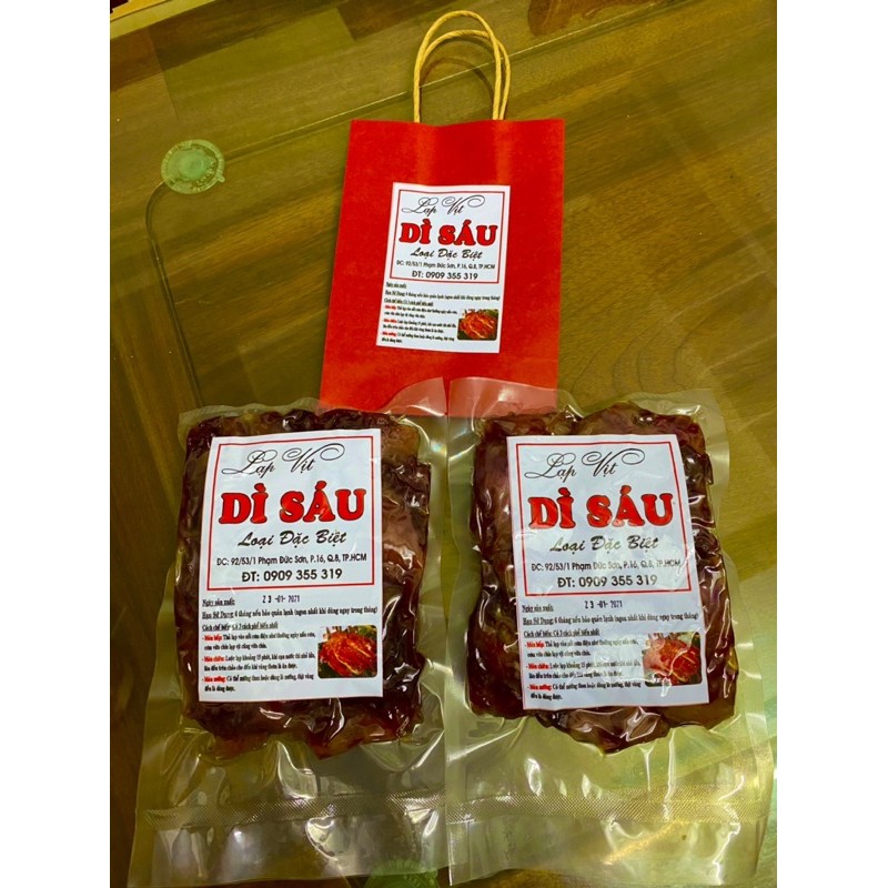 Lạp vịt Dì Sáu - Loại đặc biệt - Khối lượng 500gr