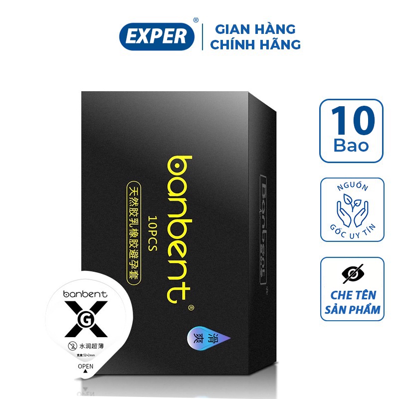 Bao cao su BANBENT 001, bcs 0.01 siêu mỏng gân gai chống xuất tinh sớm kéo dài thời gian