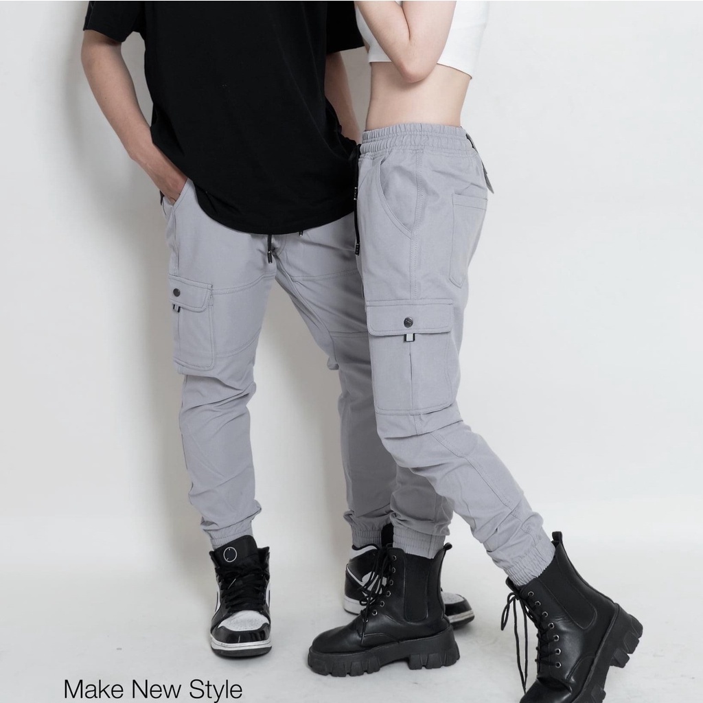 Quần jogger nam KJH1 Túi Hộp Trơn chất kaki lưng thun ống bo unisex 5 màu vải co giãn vận động thoải mái