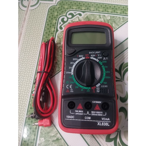 Đồng hồ vạn năng kỹ thuật số LCD XL 830L, có kèm pin 9v