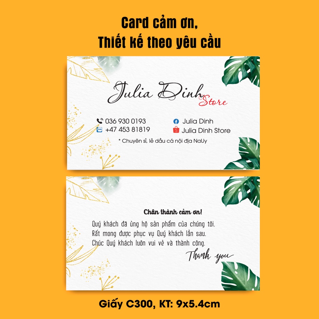 Thiết kế, in Thanks card, Card cảm ơn khách hàng, siêu đẹp, siêu rẻ