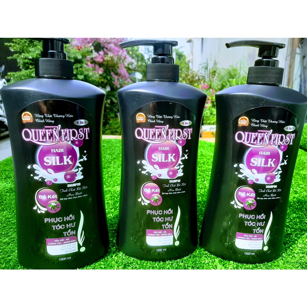 Dầu Gội Đầu Bồ Kết Phục Hồi Tóc Hư Tổn SILK 1000ml