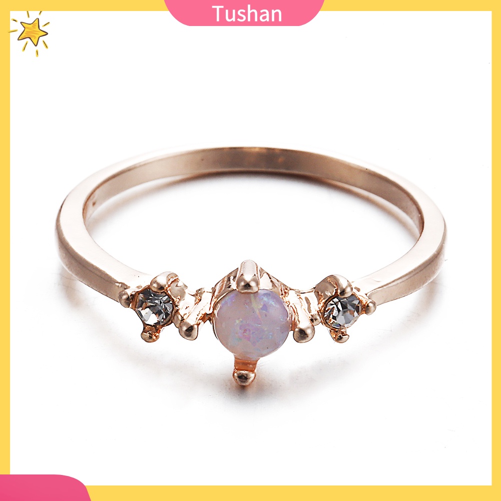 Nhẫn Hợp Kim Đính Ngọc Mắt Mèo Thanh Lịch