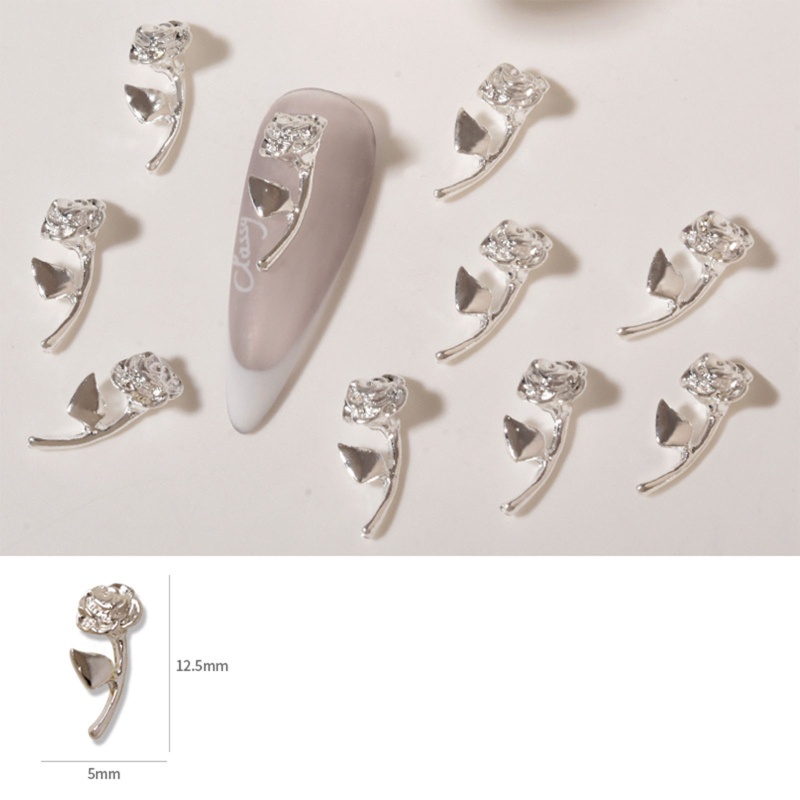 Phụ Kiện Trang Trí Móng Nghệ Thuật Hình Hoa Hồng 3D