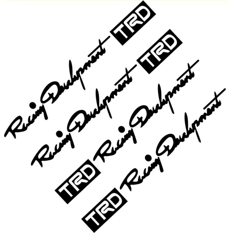 Set 4 sticker dán cửa xe ô tô TRD