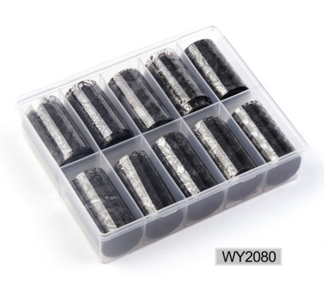 Set Foil dập- foil gel trang trí móng nail