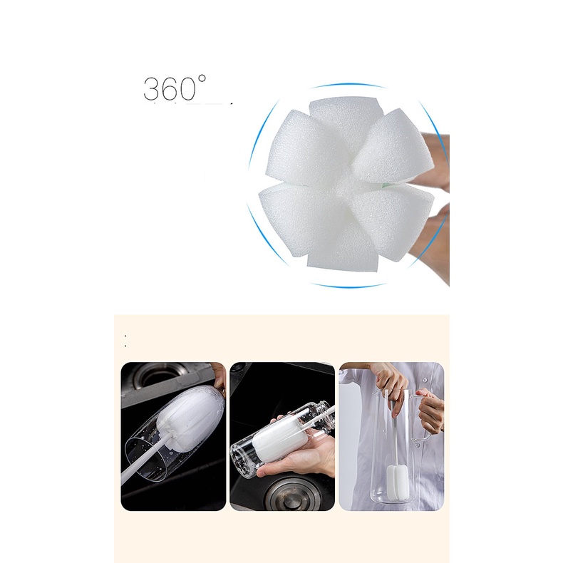 Cọ Rửa Ly,Tách, Bình Sữa Có Tay Cầm Dài Tiện Lợi, Sáng Tạo#CRL