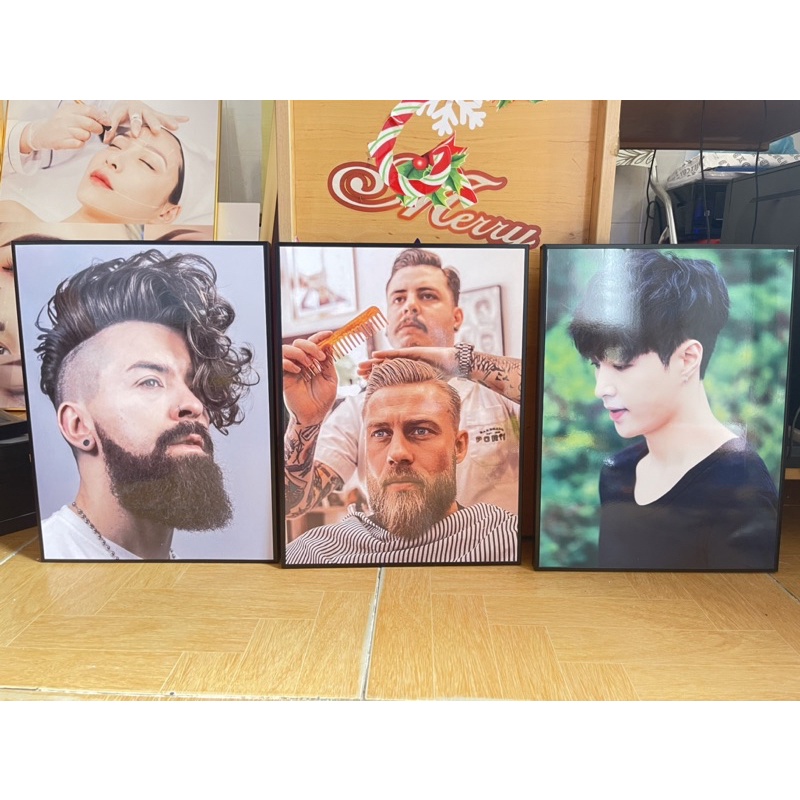 KHUNG TRANH TREO TƯỜNG TÓC NAM - BABER SHOP CHO SALON TÓC