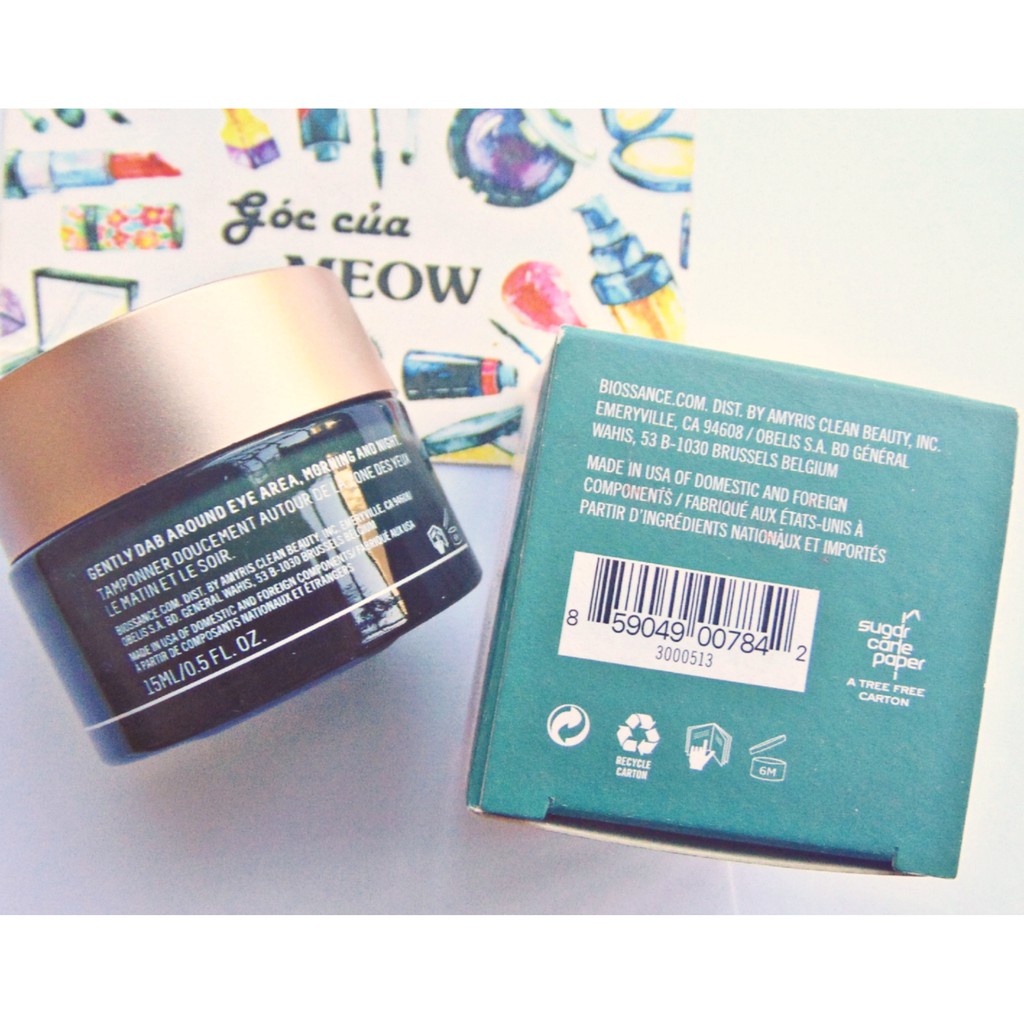 Kem dưỡng mắt Biossance Squalane + Marine Algae Eye Cream