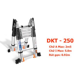 [CÔNG NGHỆ NHẬT] Thang rút đôi chữ A DAKITA DKT-250 [Chữ A: 2.5m Duỗi 5m]