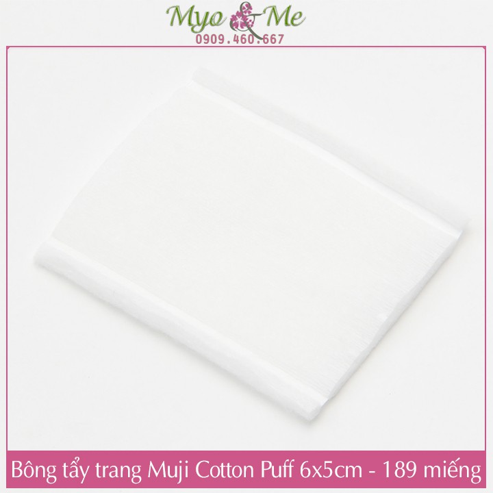 Bông tẩy trang Muji Cotton Puff 60x50 gói 189 miếng