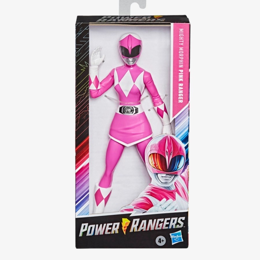 Áo thun màu đỏ/xanh lá/đen/hồng in chữ Power Rangers cá tính