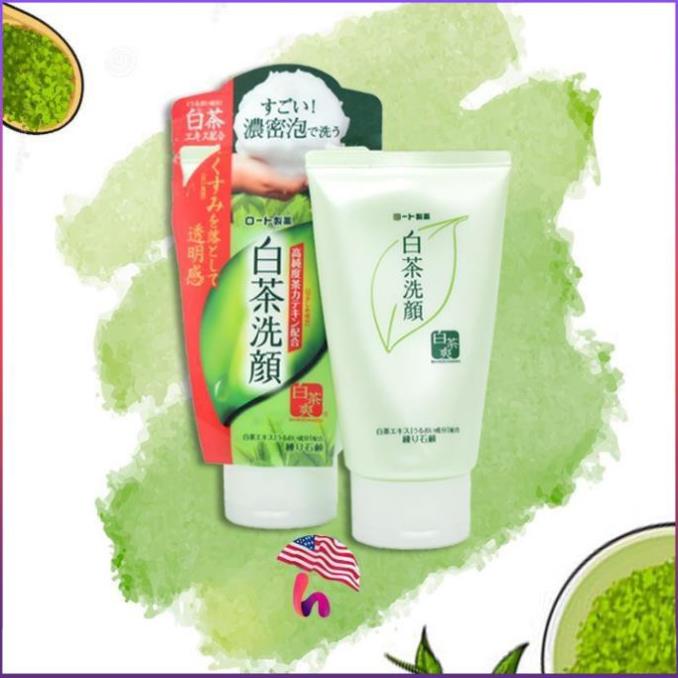 Sữa rửa mặt trà xanh Rohto Shirochasou Green Tea Foam 120g hàng Nhật | BigBuy360 - bigbuy360.vn