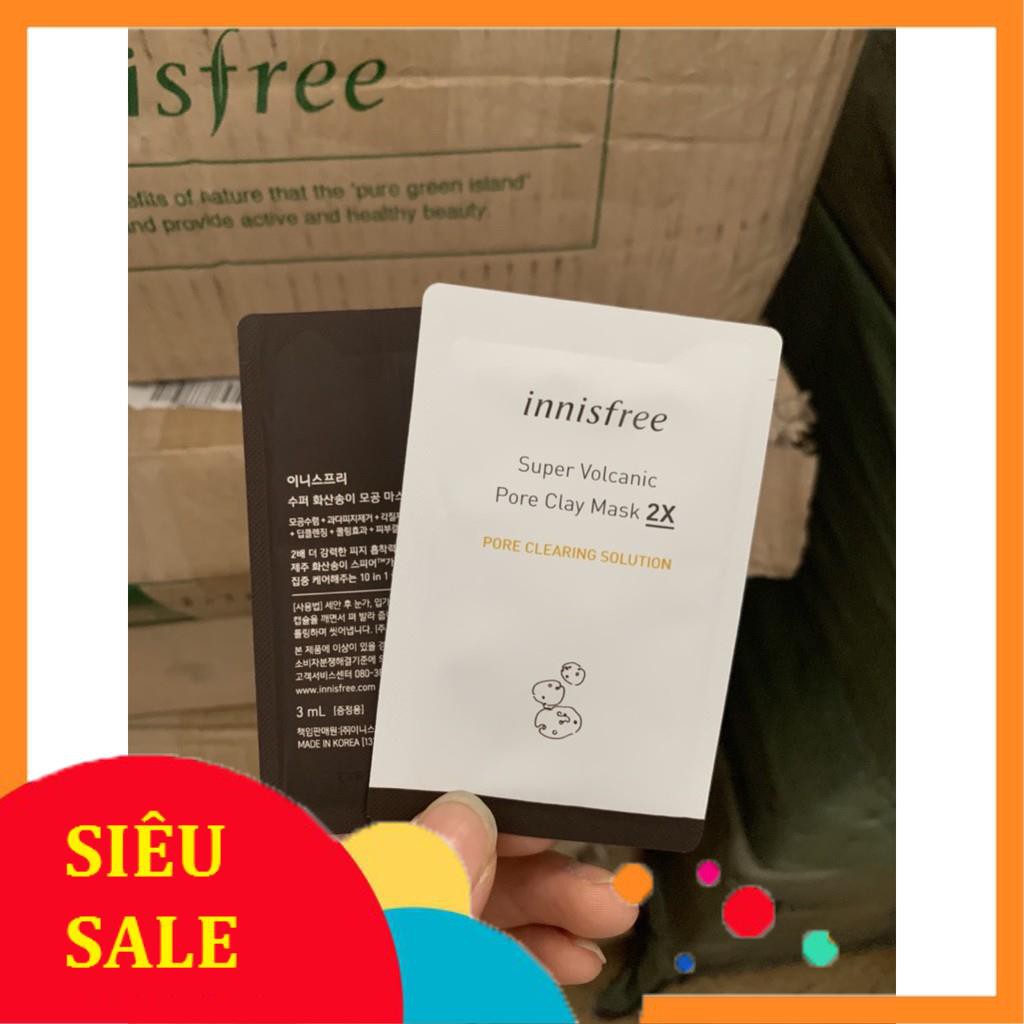 Gói Mặt Nạ Đất Sét Innisfree Super Volcanic Pore Clay Mask 2X