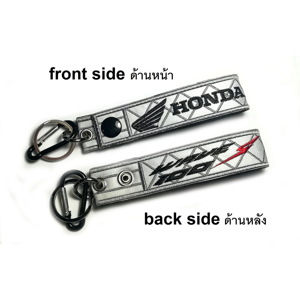HONDA WAVE 100S WAVE100S Móc Chìa Khóa Phản Quang Màu Xám Làm Bằng XE MÁY BIKER Rective KEYCHAIN