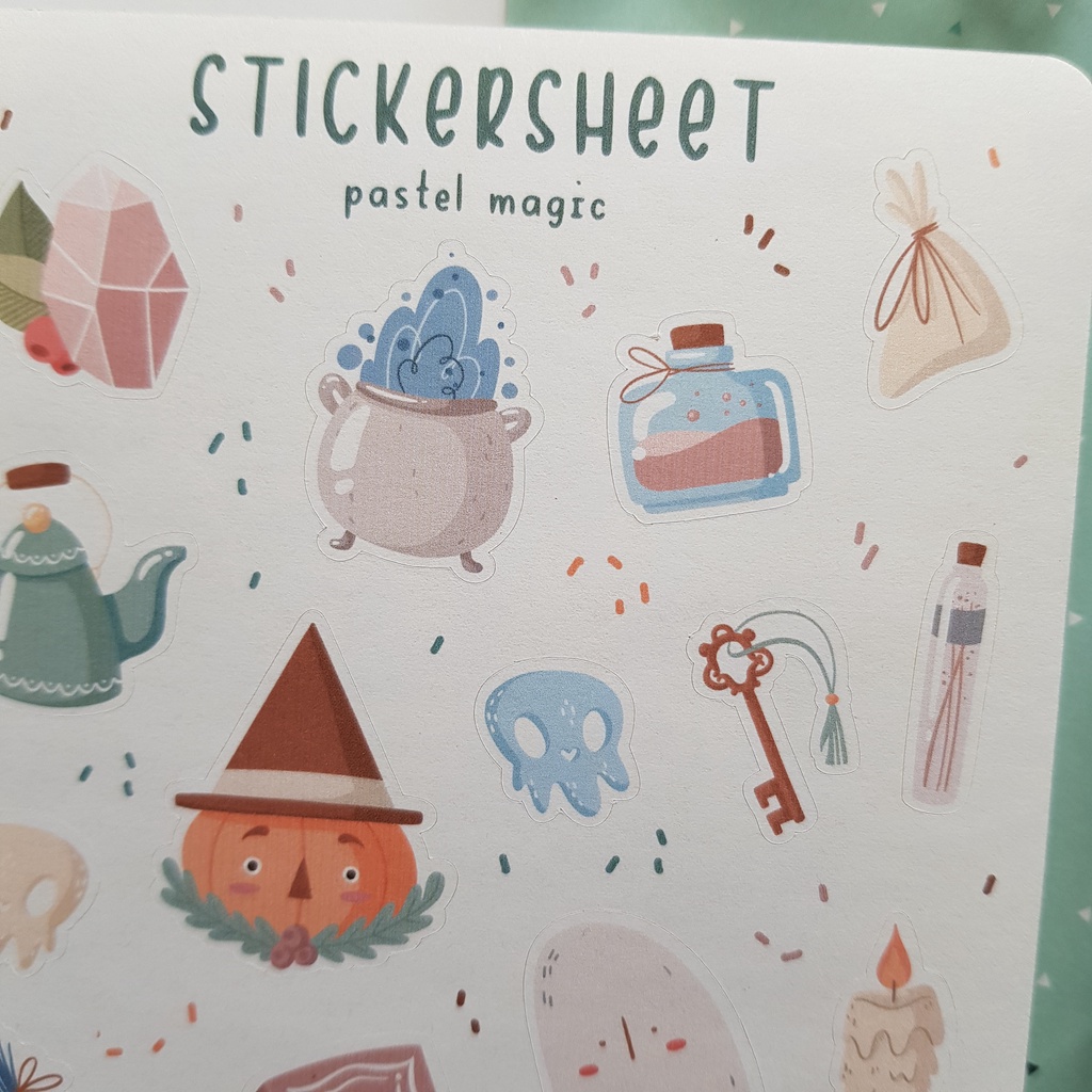 Sticker Trang Trí Sổ - Chủ Đề Phép Thuật - SS PASTEL MAGIC - Sổ Đựng Card - Trang Trí LOMO - Trang Trí TOPLOADER
