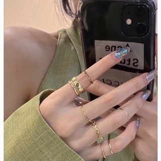 Combo nhẫn 7 chiếc phong cách Hàn Quốc siu cá tính