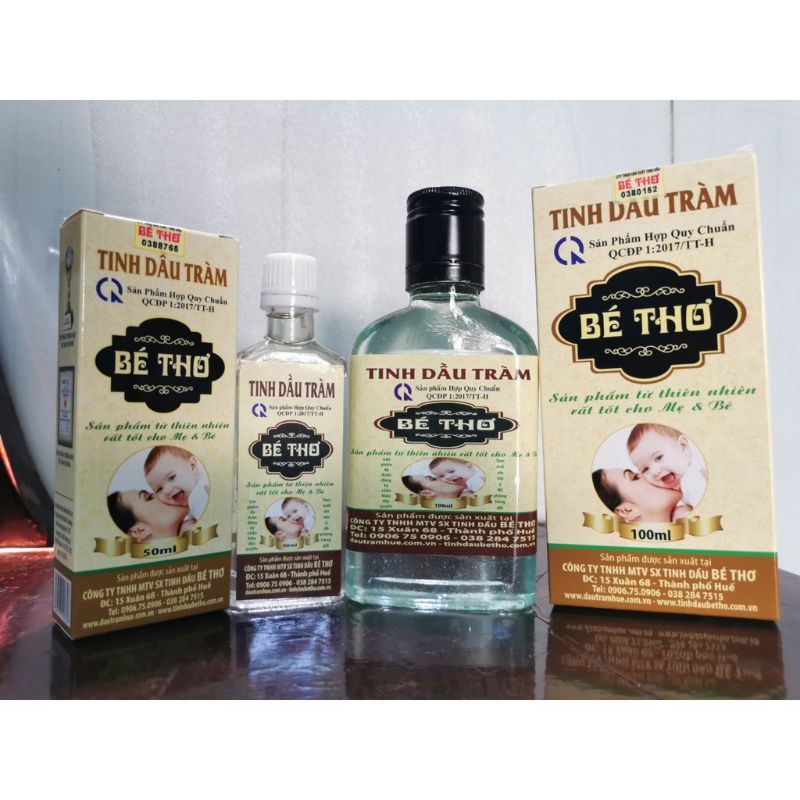 Tinh dầu tràm Bé Thơ Huế 50ml giữ ấm, nâng niu bé