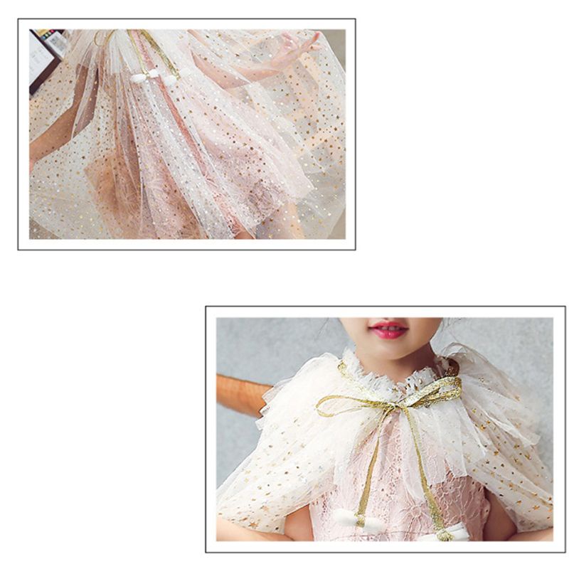 Fl Áo Choàng Tulle Đính Kim Sa Hình Ngôi Sao Màu Kẹo Ngọt Ngào Dễ Thương Cho Bé Gái / Công Chúa / Tiệc