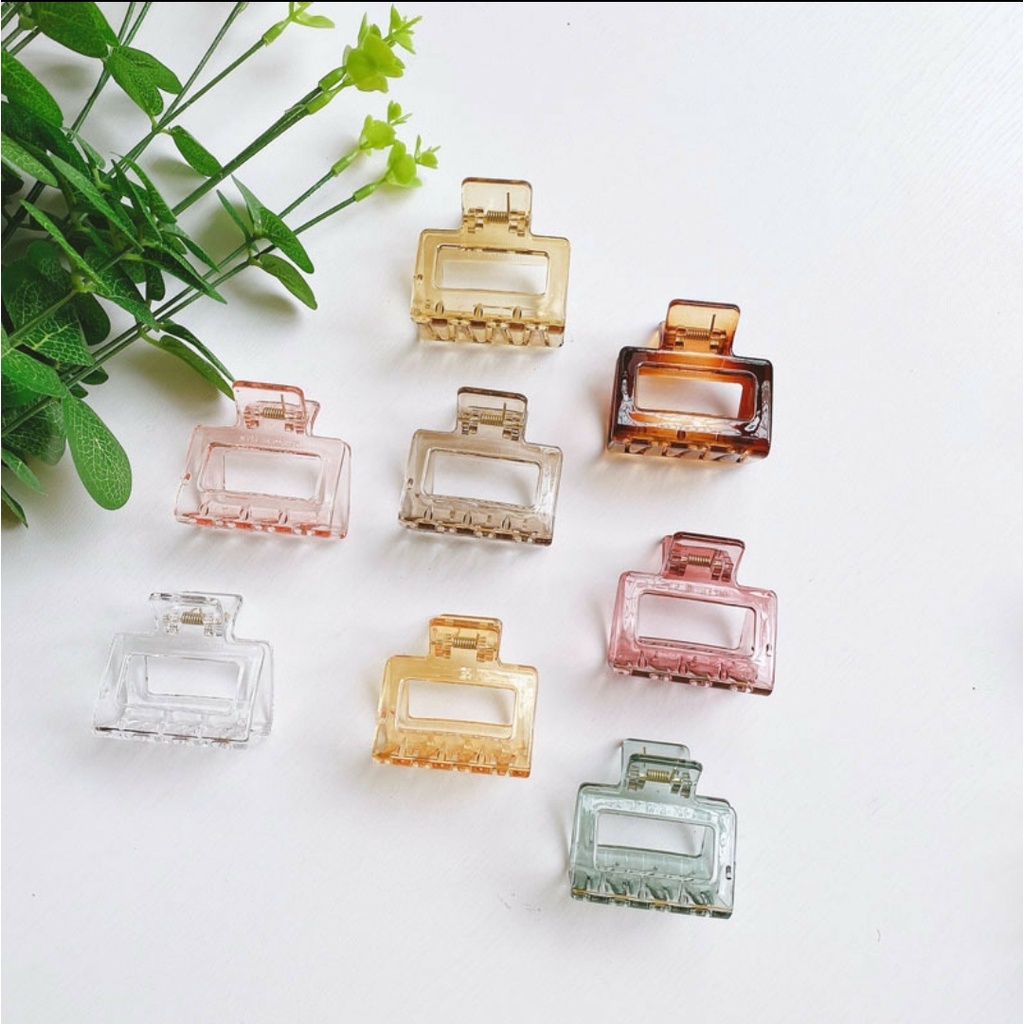 [hcm] Kẹp tóc càng cua vuông nhiều màu [có chọn màu] bền đẹp phong cách Hàn Quốc cho nữ - Selenshop