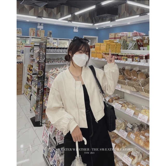 ÁO KHOÁC BOMBER KAKI MỊN