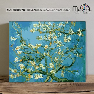 Tranh tự tô màu sơn dầu số hóa HL0067G Hoa mai Van Gogh Myart