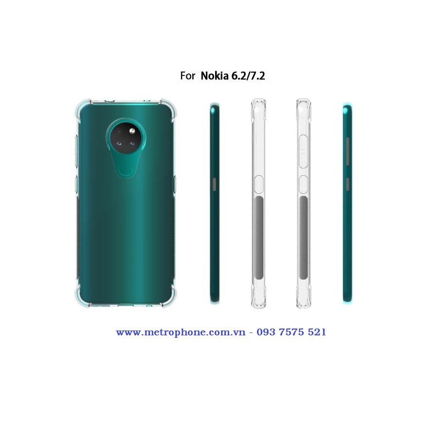 Ốp trong chống sốc 4 góc cạnh cho nokia 7.2 / nokia 6.2 metrophone