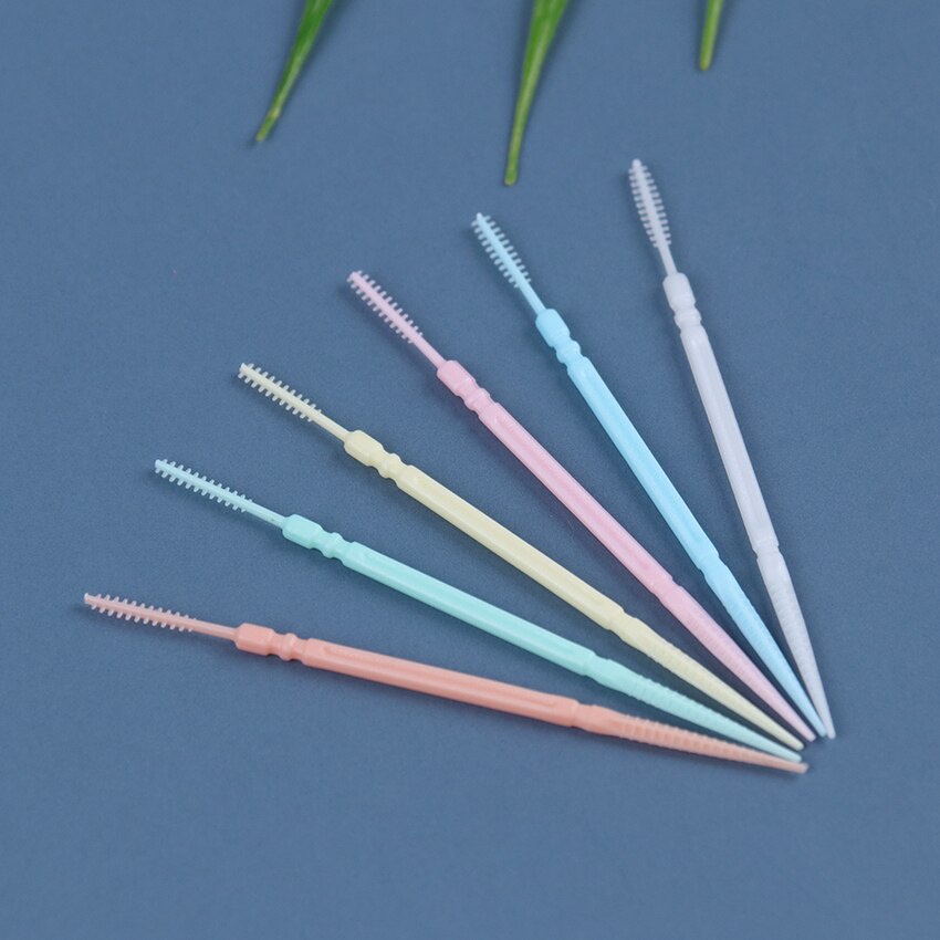 100 PCS Chăm Sóc Răng Miệng Hai đầu Chỉ Nha Khoa Thanh Chải Răng Dụng Cụ Làm Sạch Răng Miệng