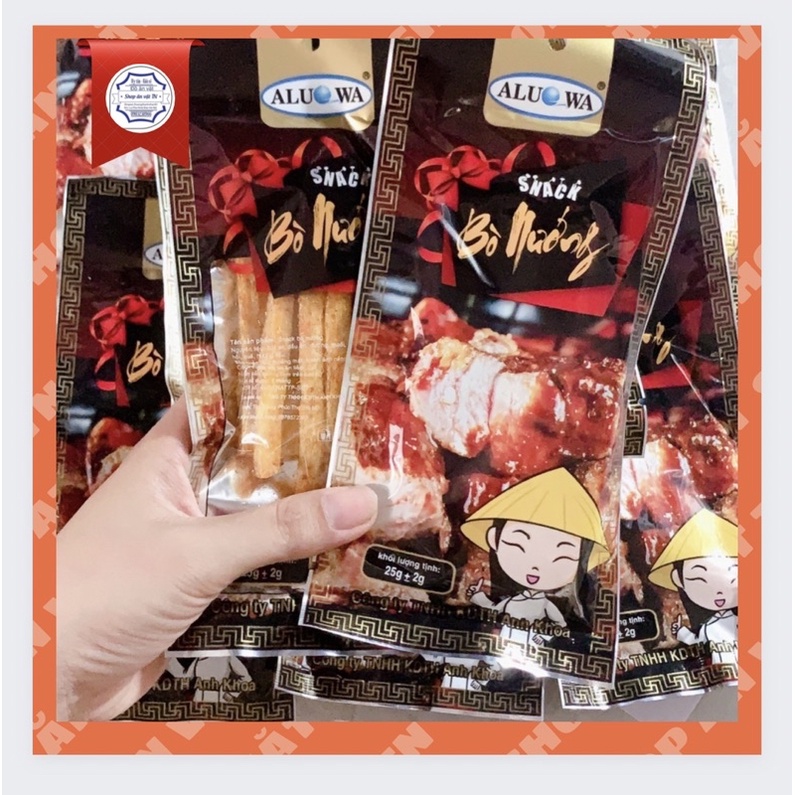 snack bò nướng aluowa