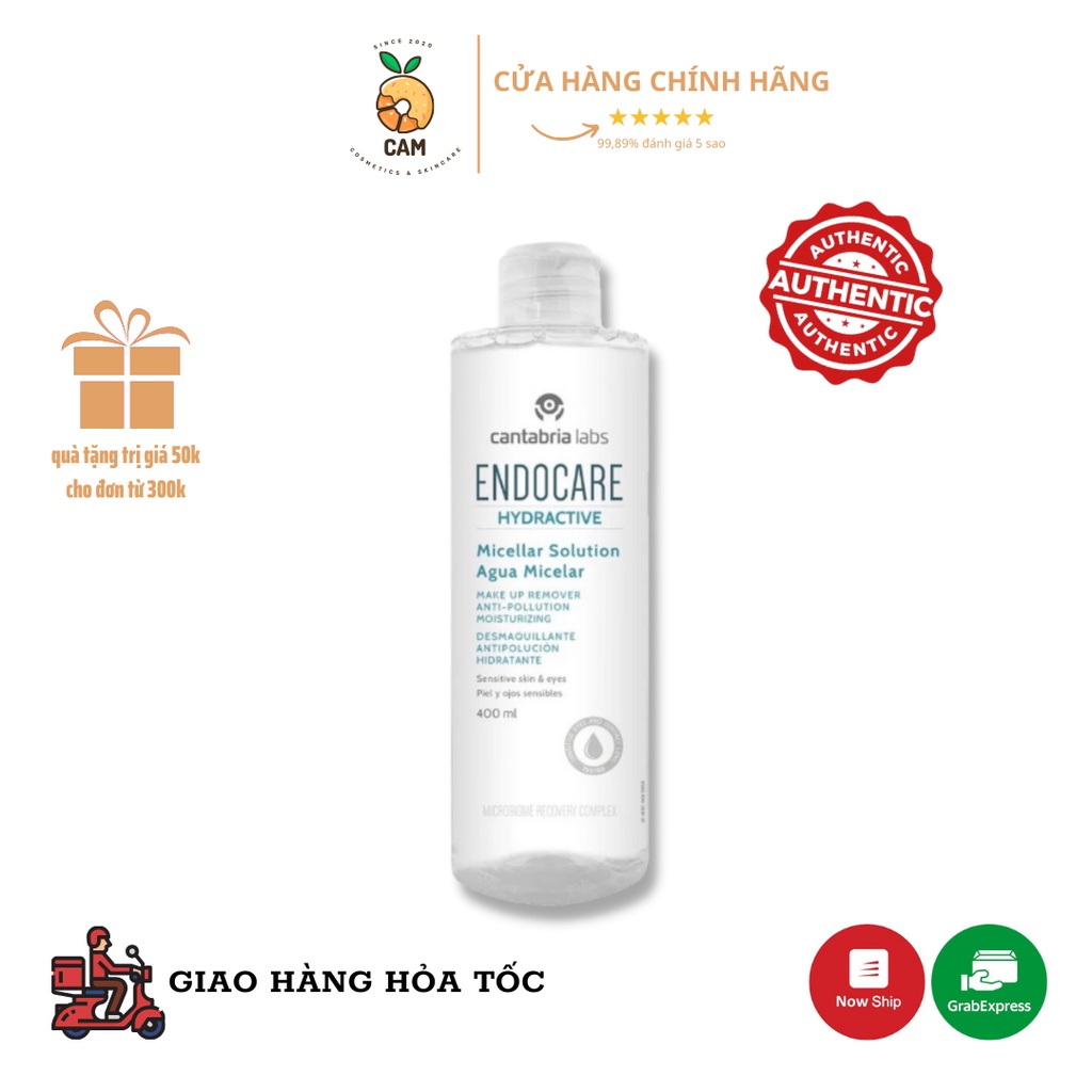 Nước tẩy trang Endocare Micellar Solution Agua Micelar 400ml