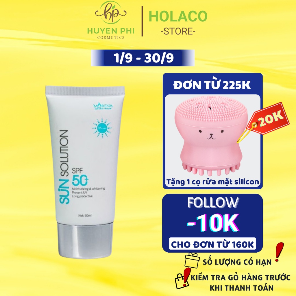 Kem chống nắng Huyền Phi Morena chống nắng, nâng tone, dưỡng da bảo vệ da khỏi tia UV 50ml